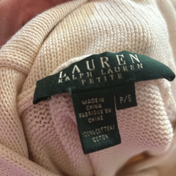 Lauren Ralph Lauren Gold Detail Cream Sweater - Picture 5 of 5